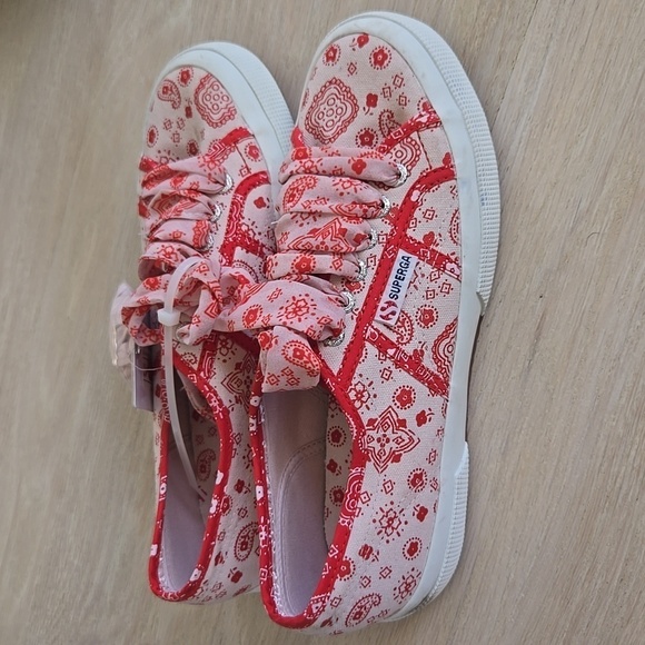 Superga Bandana Mix Sneakers Pink and Red NWT - Picture 6 of 13